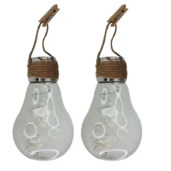 2 ampoules solaires décoratives à suspendre