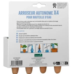 4 Arroseurs autonomes en céramique botanic® pour bouteille d'eau - Idéal pots Ø 15 à 25 cm