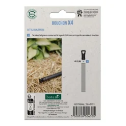 4 bouchons cannelés pour tuyau Ø 13/16 mm botanic® - Arrosage goutte à goutte