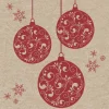 25 serviettes 2 plis Baubles - 33 x 33 cm