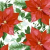 20 serviettes 3 plis Floral Christmas - 24 x 24 cm