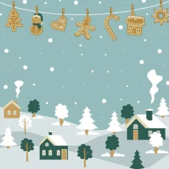 20 serviettes 3 plis Winter Hill - 33 x 33 cm