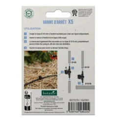 5 vannes d'arrêt pour tuyau Ø 4/6 mm botanic® - Arrosage goutte à goutte