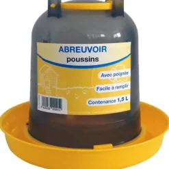 Abreuvoir à baïonnette gris et jaune de 1,5 L
