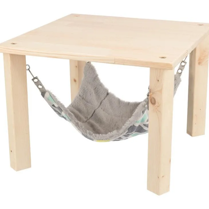 Abri avec hamac pour lapin et petit rongeur en bois non traité Trixie Sunny – Taille L