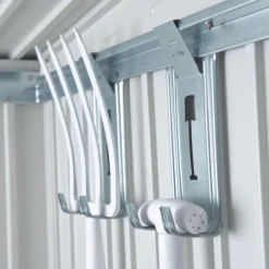 Abri de jardin AvantGarde double porte acier taille A5 gris foncé 260x220x218 cm