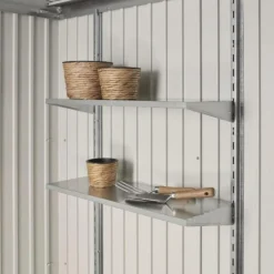 Abri de jardin AvantGarde double porte acier taille A5 gris foncé 260x220x218 cm