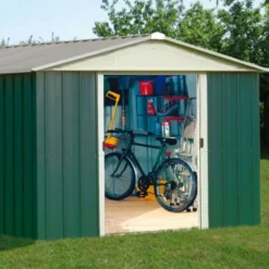 Abri de jardin métal sans plancher coloris vert sapin Yardmaster Trigano - 10,76 m²