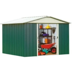 Abri de jardin métal sans plancher coloris vert sapin Yardmaster Trigano - 7,9 m²