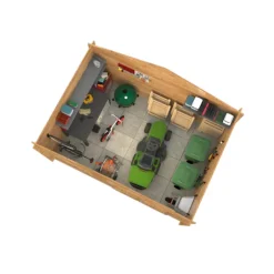 Abri de jardin naturel White Wood Bruges - 10.8 m² / 28 mm