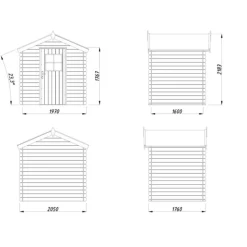 Abri de jardin naturel White Wood Pablo - 2.9 m² / 19 mm