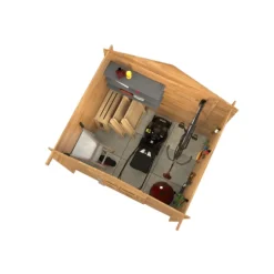 Abri de jardin naturel White Wood Pablo - 2.9 m² / 19 mm