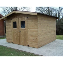 Abri en bois massif THE 342 x 302 x 235 cm livré