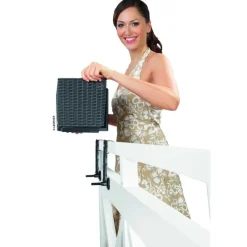 Accroches balconnières noires x2