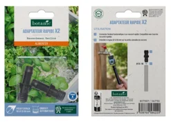 Adaptateurs rapides x 2 pour tuyau Ø 13/16 mm botanic® - Arrosage goutte à goutte