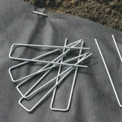 Agrafes de fixation métalliques coloris gris 17x3,5 cm