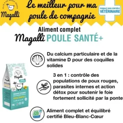 Aliment complet pour poule pondeuse Santé Plus en sac bleu de 4 kg