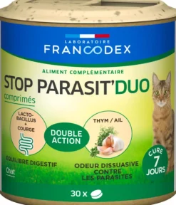 Aliment complémentaire vermifuge pour chat Francodex Vers O Net - x 30 comprimés