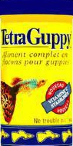 Aliment pour poissons Tetra Guppy. La boîte de 250 ml
