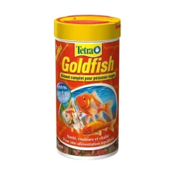 Aliment pour poissons Tetra Goldfish en flocons. La boite de 250 ml