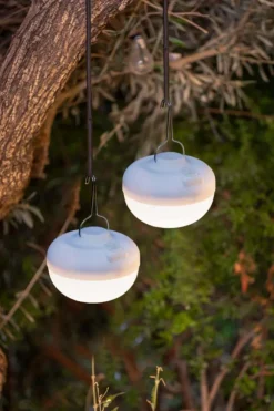 Ampoule portable et rechargeable Cherry coloris blanc