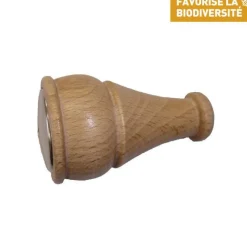 Appeau merle noir en bois de couleur beige