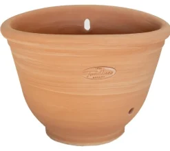 Applique murale conique en terre cuite rouge Terra Blanca Campana Conica candy - Ø 25 x H 18 cm