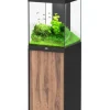 Aquarium avec meuble en bois coloris noir Aquatlantis Tower 163 - 49,9 x 50,1 x 65,4 cm