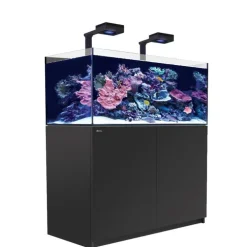 Aquarium eau de mer avec un meuble coloris noir Reefer™ Deluxe XL 425 Red Sea - 120 x 57,5 x 142 cm