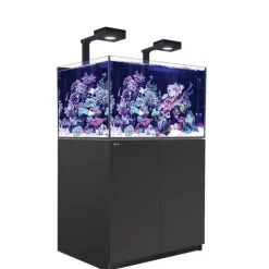 Aquarium eau de mer avec un meuble coloris noir Reefer™ Deluxe XL 300 Red Sea - 90 x 57,5 x 142 cm