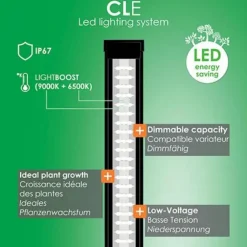 Aquarium tout équipé noir, 108L, CIANO Emotions Pro 60 - compact et élégant