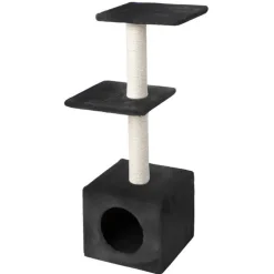 Arbre à chat avec panier et griffoir coloris noir Palazzo - 90 cm