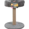 Arbre à chat avec panier et griffoir coloris gris - Ø 35x H 45 cm