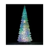 Arbre lumineux en cristal 4 couleurs variables pour village de Noël Lemax – Ø 11,4 x 28,6 cm