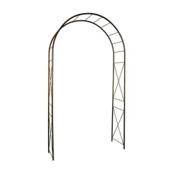 Arche double avec décor losange coloris fer vieilli - 250cm
