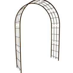 Arche double de jardin avec treillis en fer vieilli