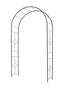 Arche en métal noir à tube rond Louis Moulin Basics Vitrail - 130 x 50 x 250 cm