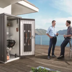 Armoire à outils gris quartz 93x83x182,5 cm