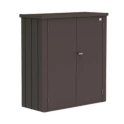 Armoire de terrasse Roméo Biohort taille M gris foncé métallique 132x57x140 cm