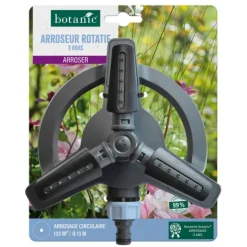 Arroseur rotatif 3 bras botanic® - Arrosage circulaire 133 m² / Ø 13 m