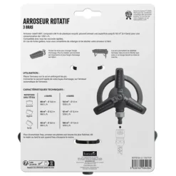 Arroseur rotatif 3 bras botanic® - Arrosage circulaire 133 m² / Ø 13 m