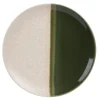 Assiette à dessert Canopée coloris vert en grès - Ø 21,5 cm