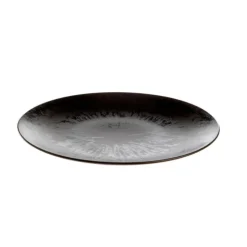Assiette à dessert en grès réactif coloris noir Onyx – Ø 21 cm