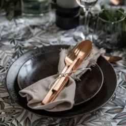 Assiette à dessert en grès réactif coloris noir Onyx – Ø 21 cm