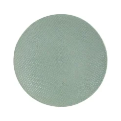 Assiette à dessert en grès effet martelé vert Vesuvio - Ø 21 cm