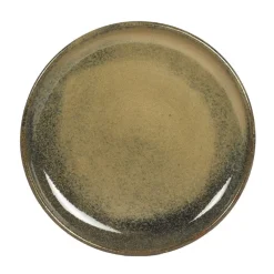 Assiette à dessert en grès vert Cilaos - Ø 22 cm
