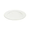 Assiette à dessert en porcelaine blanche et filet or Victoria - Ø 21 cm