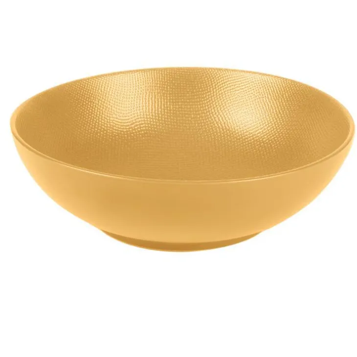 Assiette calotte coloris jaune en grès Vésuvio - Ø 19 cm