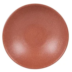 Assiette calotte Vesuvio coloris orange en grès - Ø 19 cm