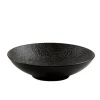 Assiette calotte Vesuvio coloris noir en grès - Ø 19 cm